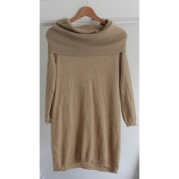 Cynthia Rowley - 100% Cashmere Oversize Cowl Neck Tunic in Tan, Medium - Picture 10 of 10